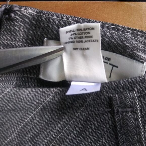 ANN TAYLOR LOFT PINSTRIPE SKIRT - GRAY & WHITE - Picture 4 of 5